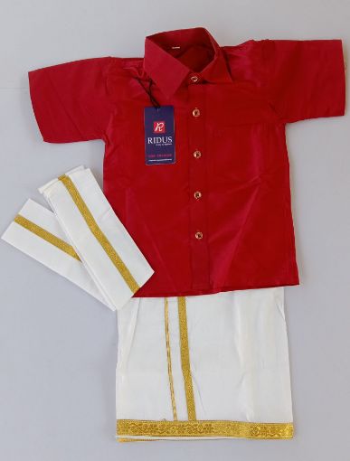 Picture of MDL01840 :: Size:5-6 Years :: Boys Party Wear-Sherwani and Dhoti Sets