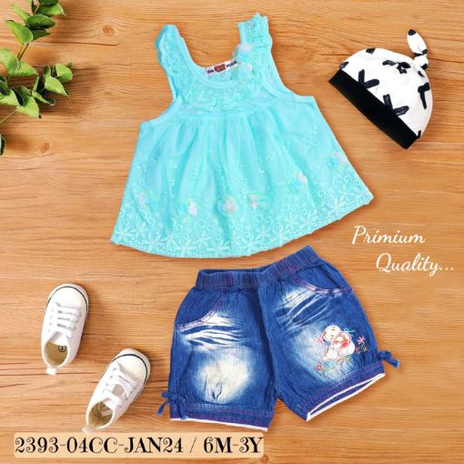 Picture of MDL02134 :: Size:9-12 Months :: Girls Top And Shorts Set