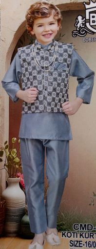 Picture of MDL03383 :: Size:18-24 Months :: Boys Party Wear-Sherwani and Dhoti Sets
