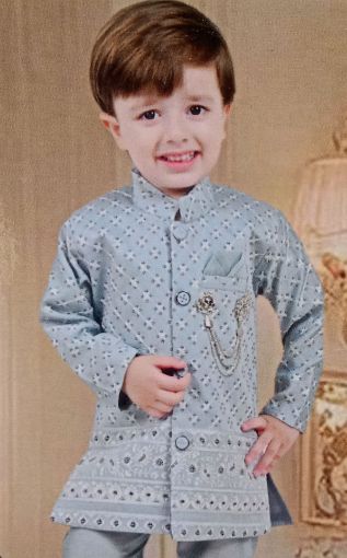 Picture of MDL03590 :: Size:5-6 Years :: Boys Party Wear-Sherwani and Dhoti Sets